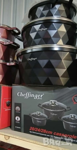 Комплект от 6 броя висококачествени съдове за готвене Cheffinger, снимка 11 - Други стоки за дома - 51922313