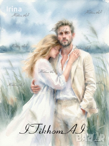 Картина "Сбогуване" - цифрова акварел (AI-generated)