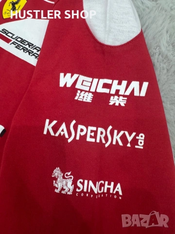 Мъжка тениска с яка PUMA FERRARI. Размер L, снимка 4 - Тениски - 54150702