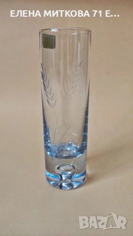 Кристална ваза с масивна основа, снимка 6 - Вази - 54000016