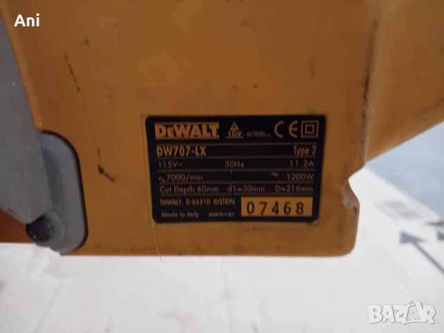 Циркуляр пендула  - Dewalt 115V/ 1200 W , снимка 9 - Други инструменти - 46052543