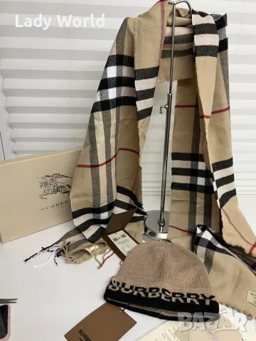 BURBERRY Кашмирен шал с кутия. Лукс качество, снимка 3 - Шалове - 41649721