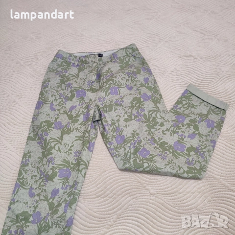 Дънков панталон в светло зелено, снимка 4 - Панталони - 52588059