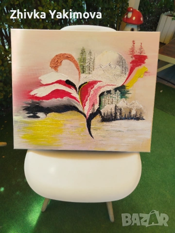 Абстрактна картина , снимка 2 - Картини - 53949738