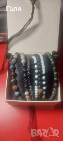 Гривни от перли и  естествени камъни//Комплект гривна и колие с пеперуда, снимка 5 - Колиета, медальони, синджири - 51428554