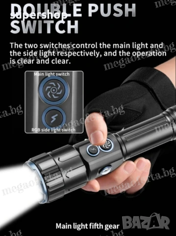 Мощен LED алуминиев фенер Функция Powerbank 5 цвята на светене, снимка 9 - Къмпинг осветление - 53167853