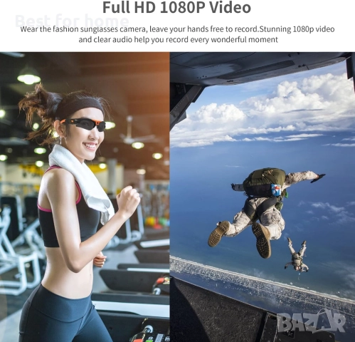 Hereta Wifi , 4K видеозаписващи очила,  поддържа iOS и Android, снимка 6 - Камери - 51462933