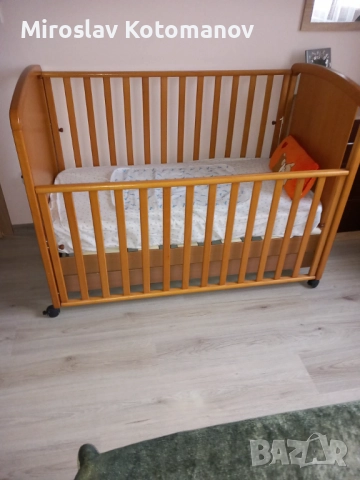 Детска кошара 132 х 73см с матрак, снимка 4 - Бебешки легла и матраци - 52927233