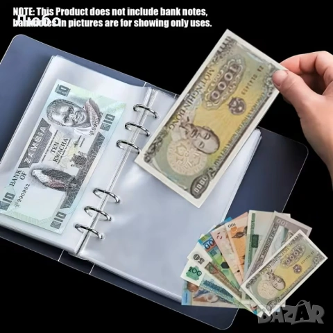 Албум за Банкноти (+ 100 джоба) Джобен Удебелен и Подсилен, снимка 7 - Нумизматика и бонистика - 53926298