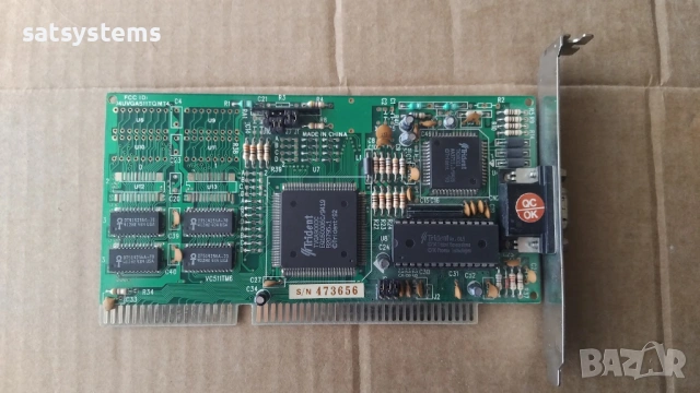 Видео карта TVGA Trident 9000C Protac VC511TM6 16-bit 512KB ISA