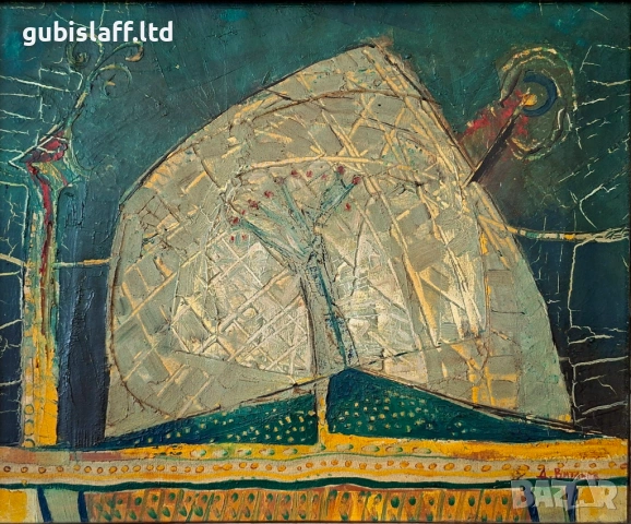 Картина "Пейзаж в зелено", худ. Д. Витанов, 2006 г., снимка 2 - Картини - 53969063