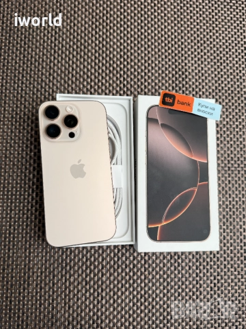 100% Бат.❗️256GB❗️ iPhone 16 Pro ❗️Лизинг от 75лв/м❗️Desert Titanium ГАРАНЦИЯ❗️