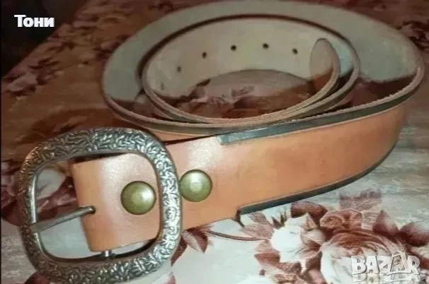 KARIM ORIGINAL Нов Дамски Колан Изцяло от Естествена Кожа 120см , снимка 7 - Колани - 53434911