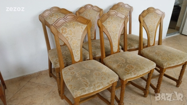 Столове масив ретро-6 бр.№044, снимка 2 - Столове - 51843576