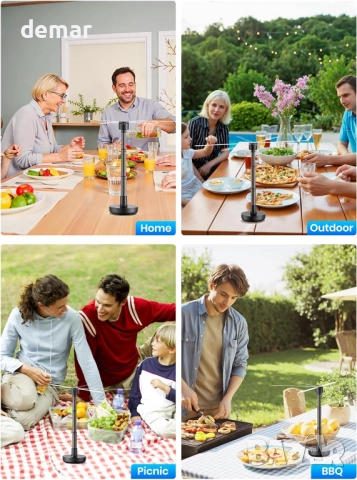 TOPK 3 броя акумулаторни вентилатори за маса, захранвани от USB, до 10 часа работа, снимка 7 - Други стоки за дома - 51720399