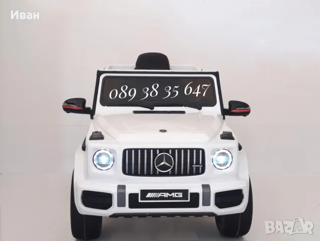 ТОП ЦЕНА!НОВО!Акумулаторен джип MERCEDES G63 AMG с 12V,МЕКИ ГУМИ,кожена седалка, снимка 4 - Коли, камиони, мотори, писти - 48844629