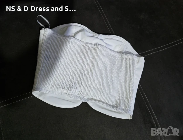 Дамски къс бял топ бюстие, снимка 6 - Потници - 50568290