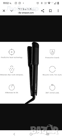 Преса за коса CLOUD NINE The Wide Iron | Керамични плаващи плочи | Технология Cushion Spring , снимка 7 - Преси за коса - 53204765