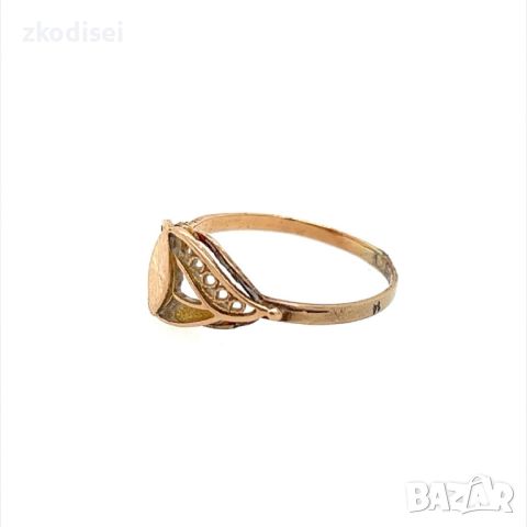 Златен дамски пръстен 1,50гр. размер:57 14кр. проба:585 модел:23677-4, снимка 2 - Пръстени - 46292349