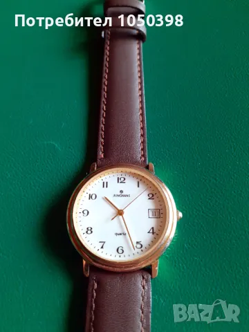 Позлатен JUNGHANS Germany - Кварцов, снимка 3 - Мъжки - 49299289