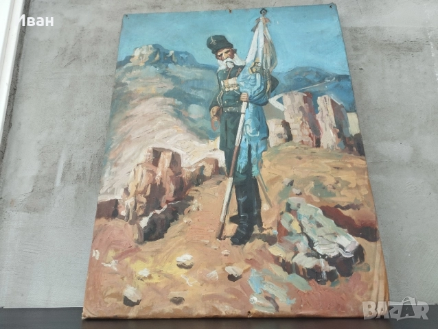 Голяма Маслена картина Самарското знаме, снимка 2 - Антикварни и старинни предмети - 52369926