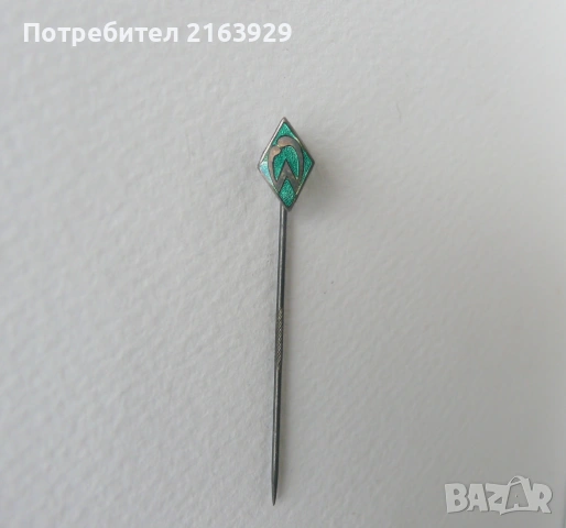 Стара футболна значка с емайл - Вердер Бремен, снимка 5 - Колекции - 54189360