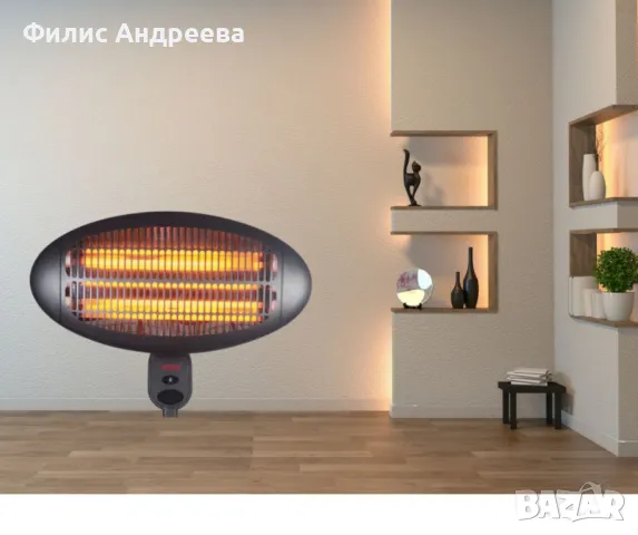 Кварцова печка, 2000W, инфрачервена, стенна, снимка 5 - Други стоки за дома - 47525270