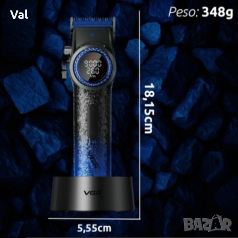 Професионална машинка за подстригване VGR PRO V-001 Blue Edition 3109, снимка 4 - Машинки за подстригване - 53761169