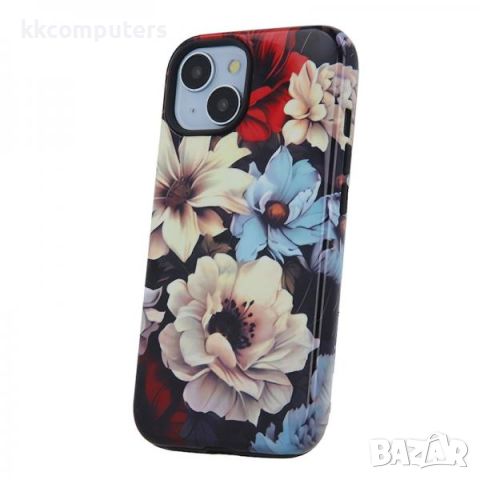 Калъф силикон Decor Garden за iPhone 15 6.1 Баркод : 3129859, снимка 4 - Калъфи, кейсове - 46766333