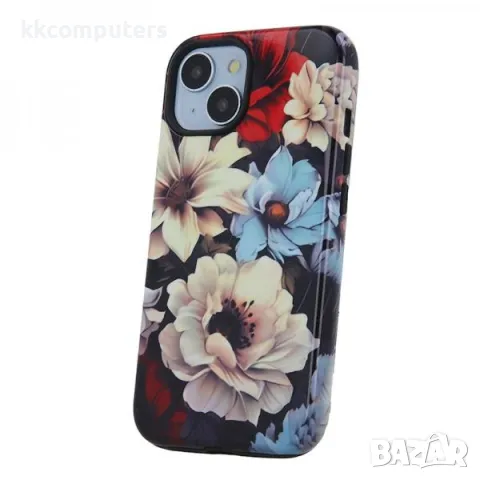 Калъф силикон Decor Garden за iPhone 15 6.1 Баркод : 3129859, снимка 2 - Калъфи, кейсове - 46899319