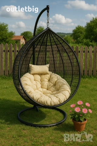 Градинска висяща люлка тип гнездо,яйце–Промоция!