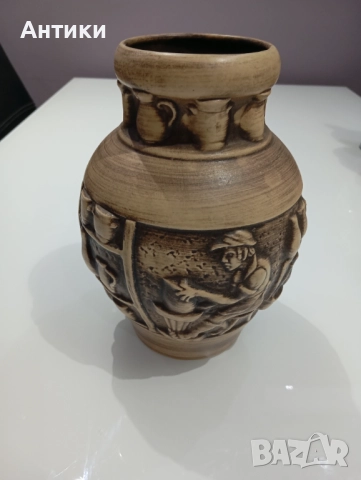 Керамична стара ваза Knodgen Keramik , снимка 5 - Вази - 52527393