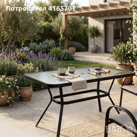 Елегантна правоъгълна маса – стъклен плот, модерен и устойчив дизайн, снимка 6 - Маси - 54068588