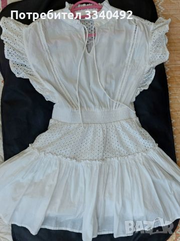 Бяла къса лятна рокля , снимка 1 - Рокли - 46321412