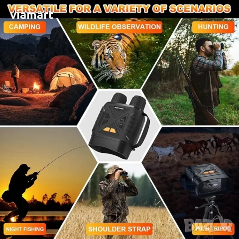 Бинокъл за нощно виждане INSKAM 328 - Full HD 1080p, 10x zoom, до 800м, снимка 12 - Друга електроника - 53663891