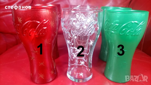 Чаши Кока Кола, новогодишни, цветни, снимка 2 - Чаши - 50688572