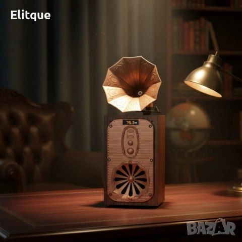 Bluetooth радио колонка AS39, 1x8W, 1200mAh, Кафяв – ретро звук, снимка 4 - Bluetooth тонколони - 53441223