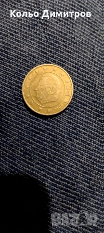 белгийска монета 10 евро цента 2001 година 