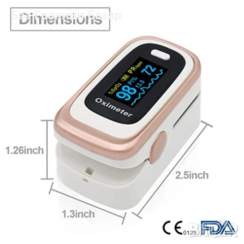 Нов Пръстов оксиметър SpO2 монитор на кислород и пулс за пръст с OLED дисплей, снимка 5 - Други - 53200390