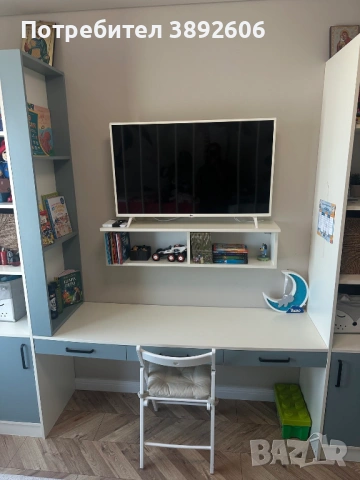 Дизайнерска детска стая – 2 легла, шкафове и бюро | ръчна изработка, снимка 7 - Мебели за детската стая - 53753320