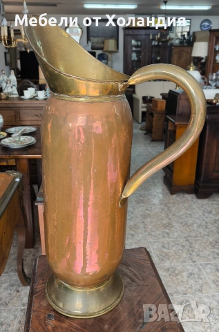 Голяма кана от мед и месинг, снимка 3 - Антикварни и старинни предмети - 54132534