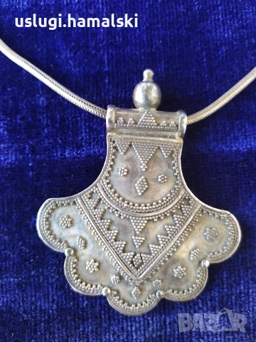 Винтидж сребърен накит/медальон, снимка 2 - Антикварни и старинни предмети - 54096222