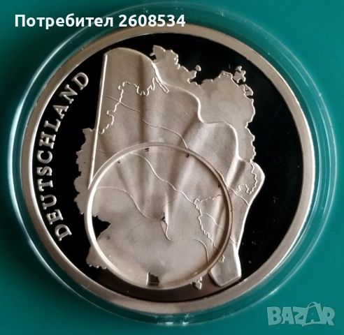 1 ПФЕНИГ 1991 ГОДИНА ПОСРЕРЕБРЕН ПЛАКЕТ /виж описанието/, снимка 4 - Нумизматика и бонистика - 53456177