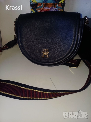 Синя чанта Tommy Hilfiger , снимка 3 - Чанти - 52954618