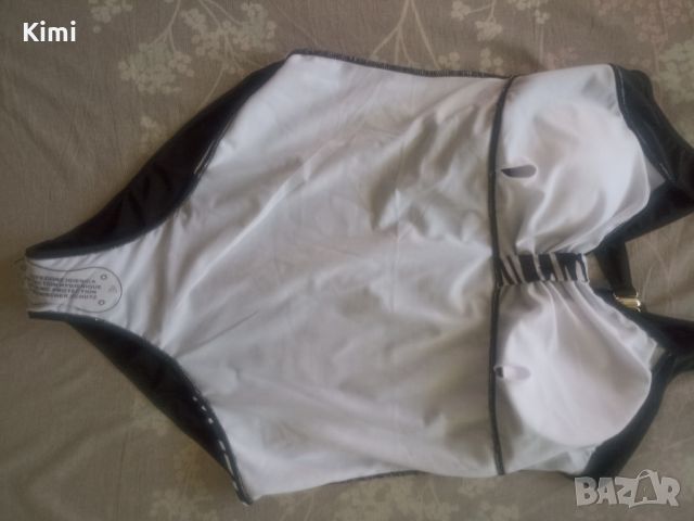 Нов цял бански Хххл черно и бяло, снимка 5 - Бански костюми - 46228185