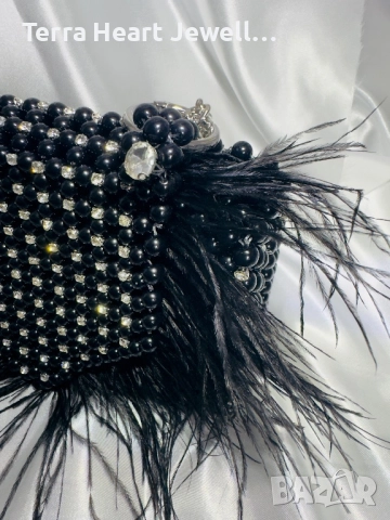 Чанта от пера перли и кристали, снимка 11 - Чанти - 52061060