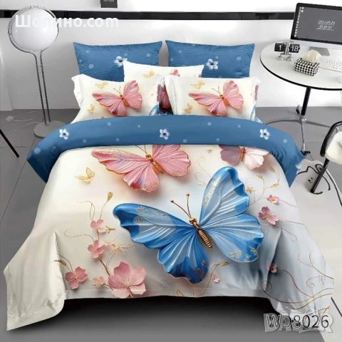 Флорален комплект с ластик, 100% памук  , снимка 15 - Спално бельо - 54111971