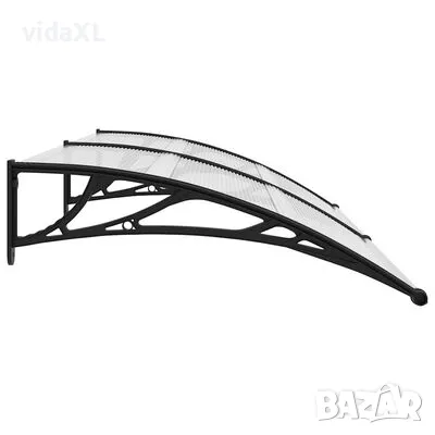 vidaXL Навес за врата черен 200x100 см PC（SKU:45627）, снимка 6 - Други - 49516130