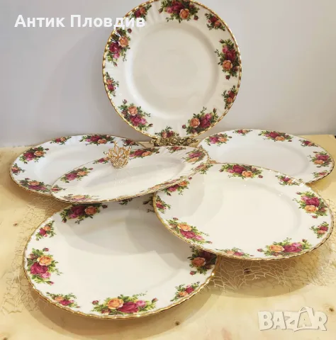 Сервиз за хранене и чай Royal Albert – Old Country Roses, 29 части, снимка 10 - Сервизи - 50387978
