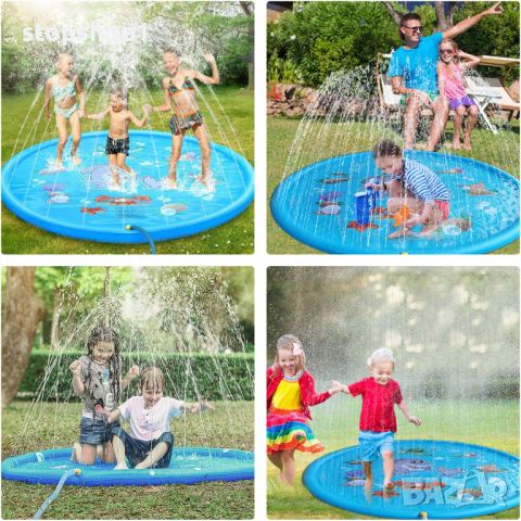 Yosemy Splash Pad, неплъзгаща се играчка спринклерна подложка за игра Водна играчка Градинска водна , снимка 2 - Надуваеми играчки - 46703640